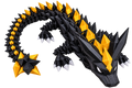 Wiggle3D black and gold articulated crystal dragon