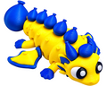 Wiggle3D blue and yellow articulated balloon dragon