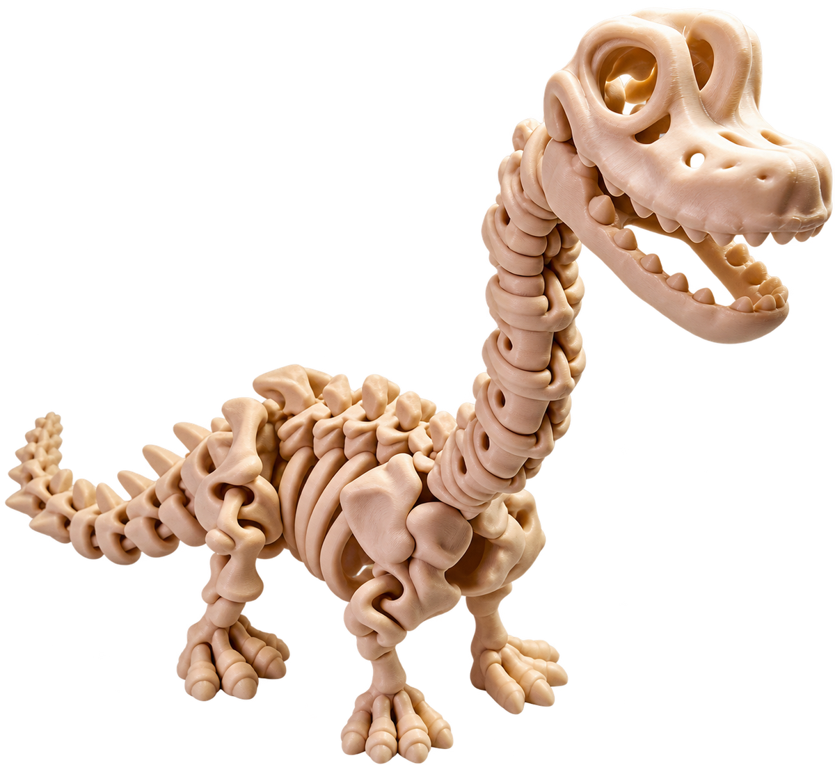 Wiggle3D large bone articulated Brachiosaurus dinosaur