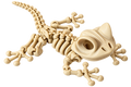 Wiggle3D articulated Bone Gecko 3D printed skeleton figurine