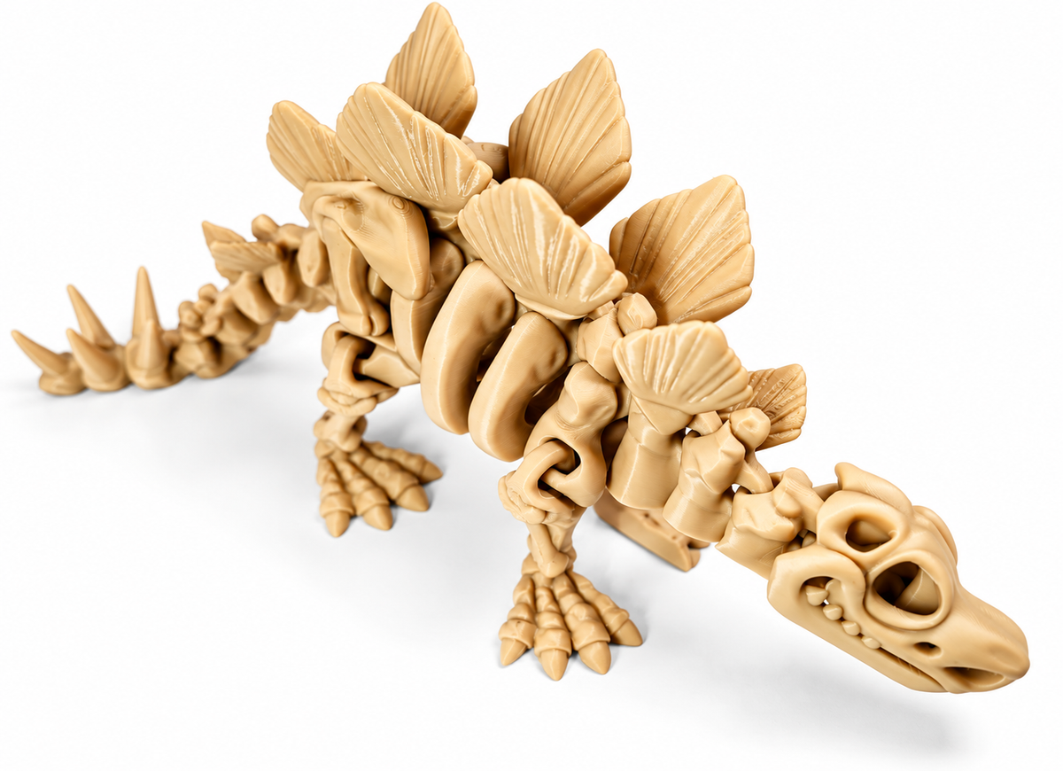 Wiggle3D bone articulated Stegosaurus dinosaur