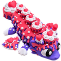Wiggle3D purple, pink and white articulated Cake Dragon
