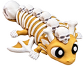 Wiggle3D articulated Skull Dragon in bone and white colours