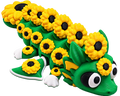 Wiggle3D Sunflower Dragon in green and yellow
