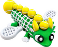 Wiggle3D Tennis Dragon in green, white and yellow