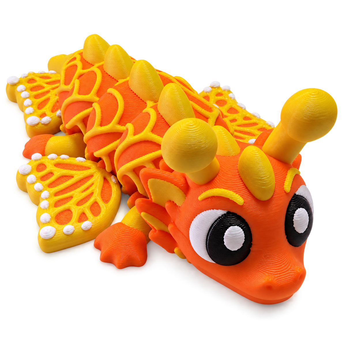 Wiggle3D yellow and orange articulated Butterfly Dragon